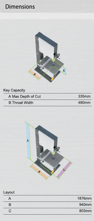 Woodfast 500mm (20") Professional (industrial) Bandsaw 4HP 415V BS500A