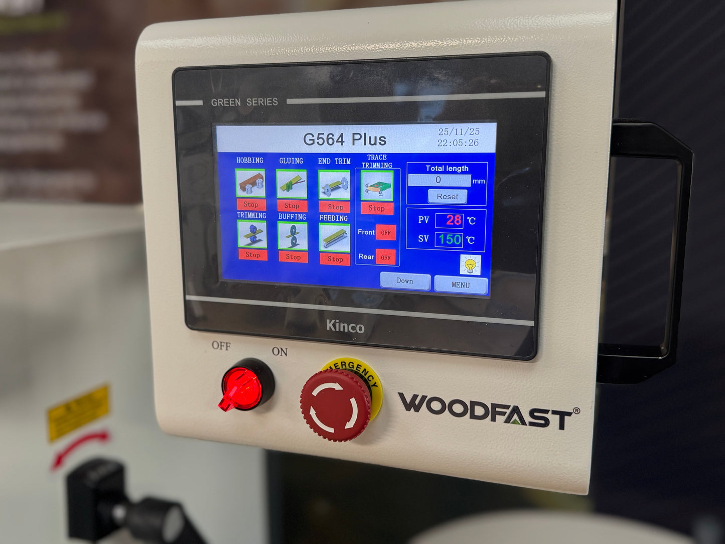 Woodfast G564 PLUS Edgebander with Pre-Milling, Corner Rounding & spraying