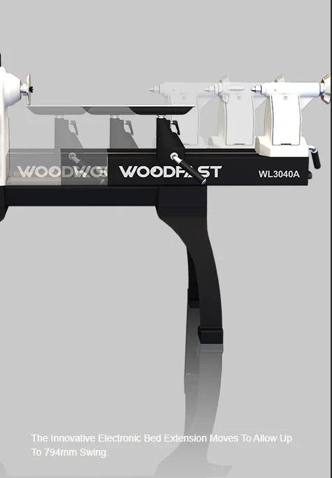 WL3040A- Super Heavy Wood turning Lathe *Patented motorised bed*